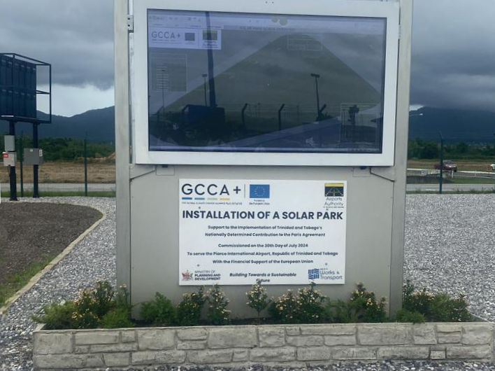 Installation site of solar park at Piarco International Airport